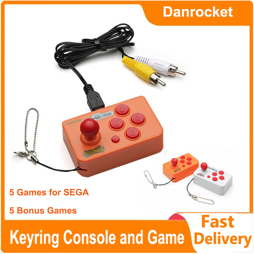 Gaming Console Keychain - Mini joystick arcade com 10 jogos