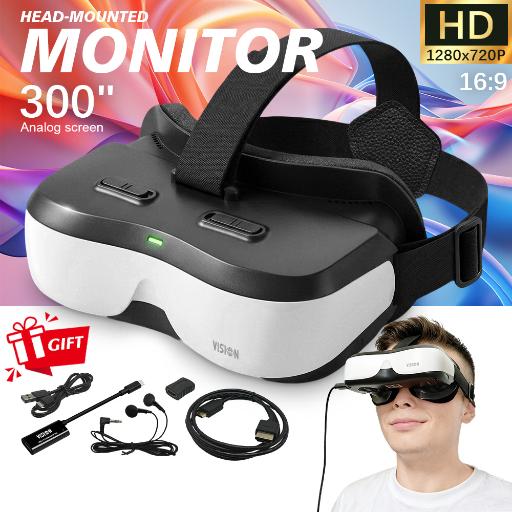 Pc Gaming Handheld Console - Display Portátil Montado na Cabeça HDMI