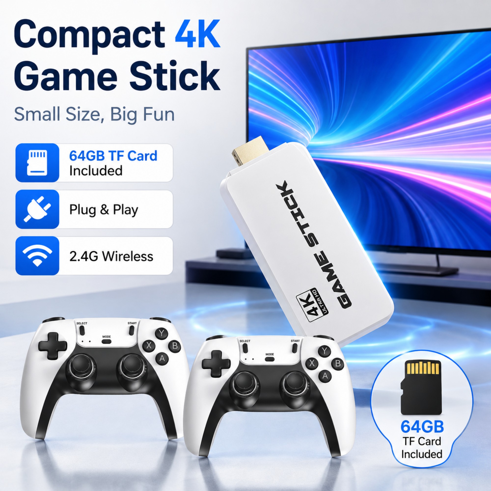 Gaming Console Stick - Console de Jogos Retrô Game Stick