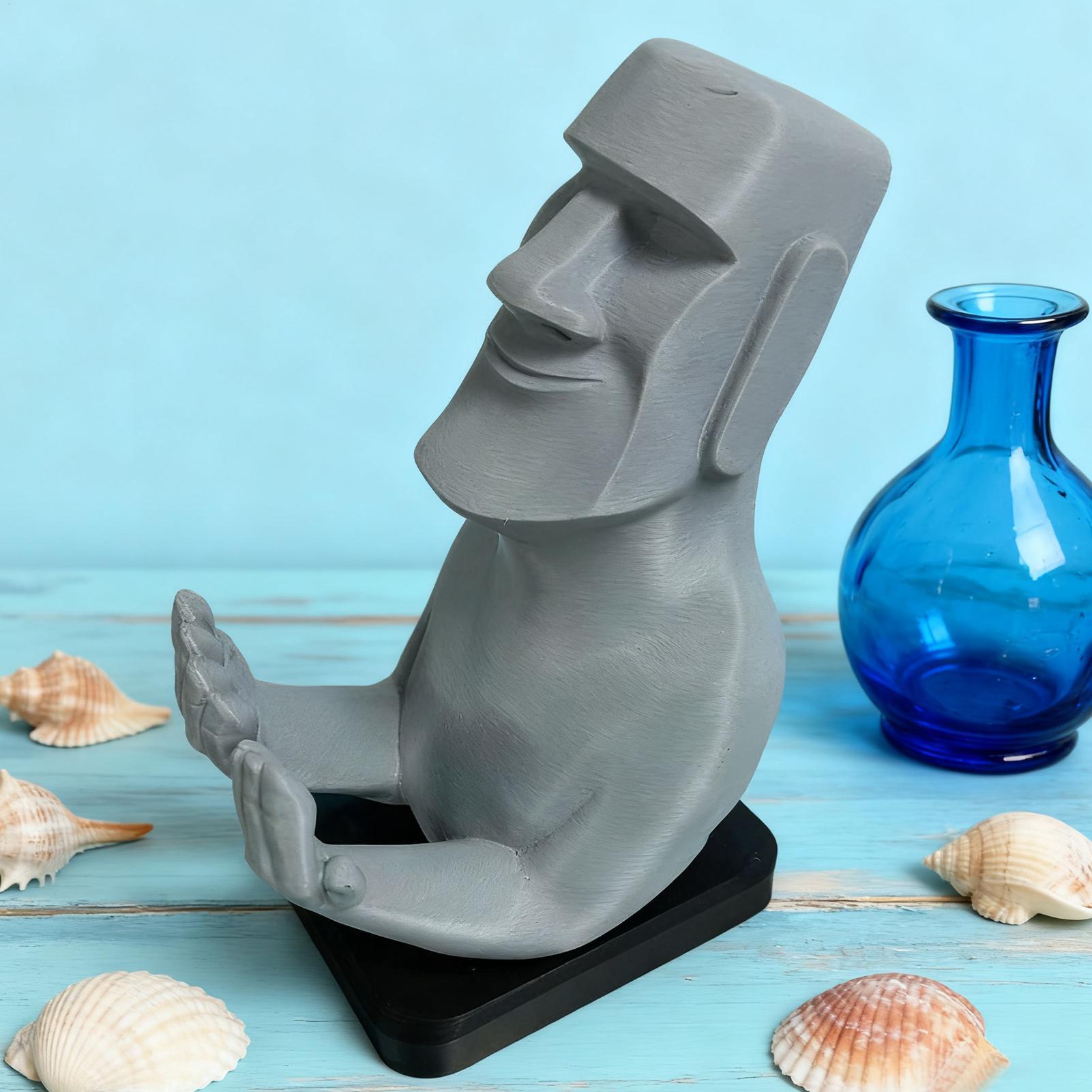 Gaming Console Organizer - Stone Man Escultura Controlador Suporte Suporte