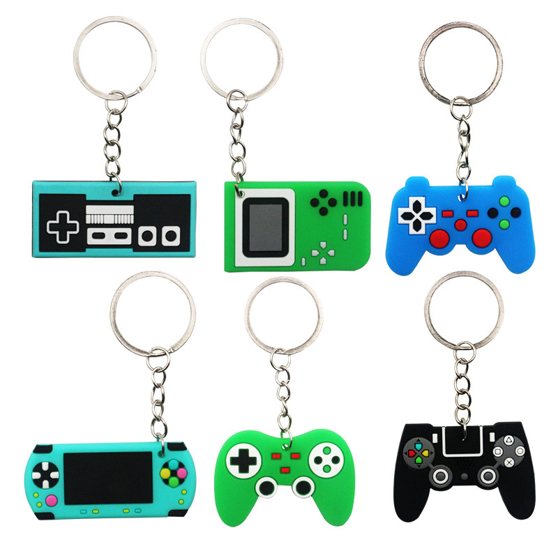 Gaming Console Keychain - 6/12 pçs pvc chaveiro gamepad console