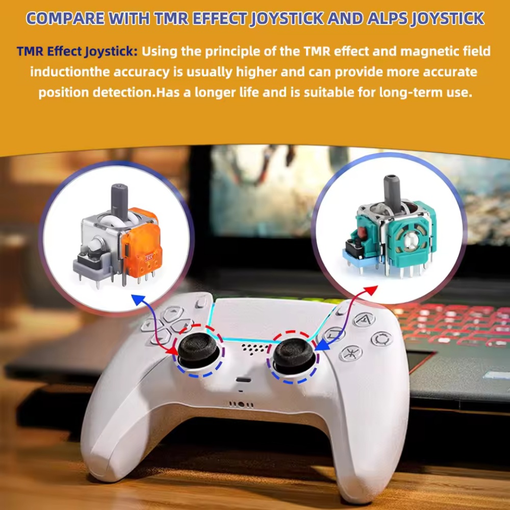 2-10 pces substituição tmr efe - Sony Controller Dualsense avaliação e preço