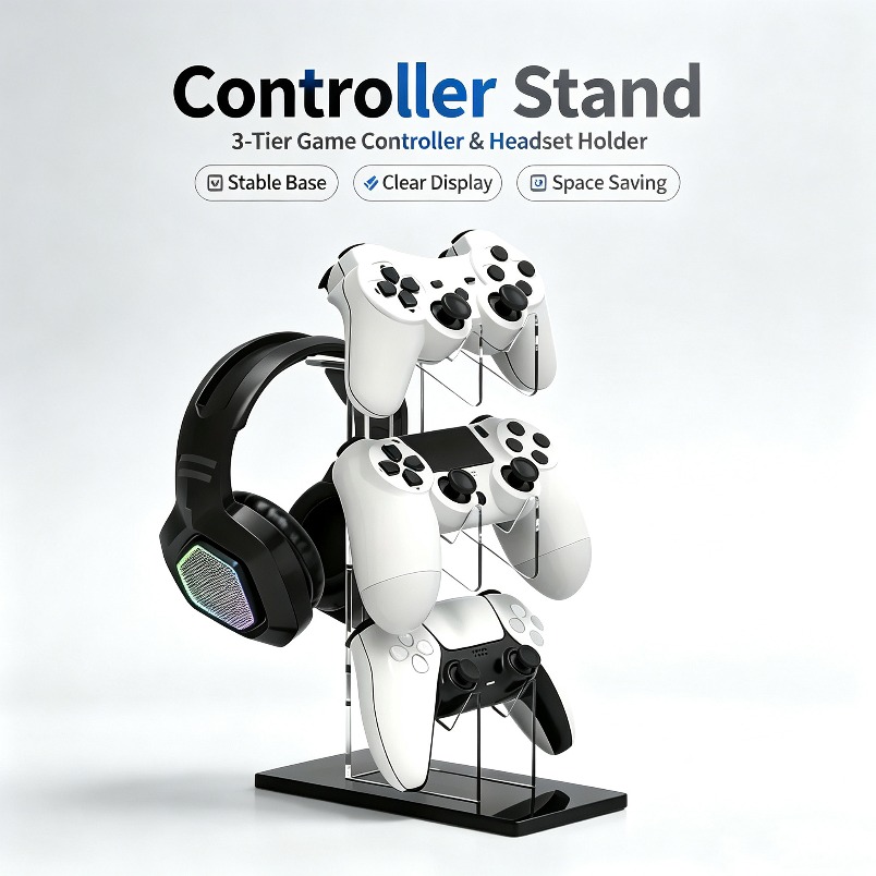 Suporte para Controle com 3 Ní - Gaming Console Organizer avaliação e preço